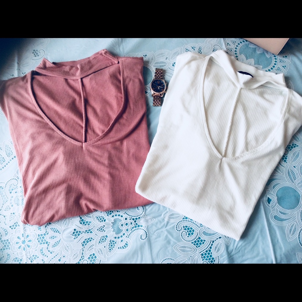 Pink / White Plus Size Tops 2 for $11